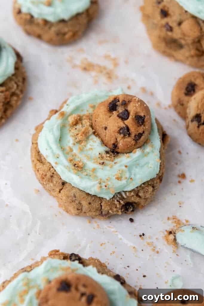 Crumbl Blue Monster Cookies with Chips Ahoy