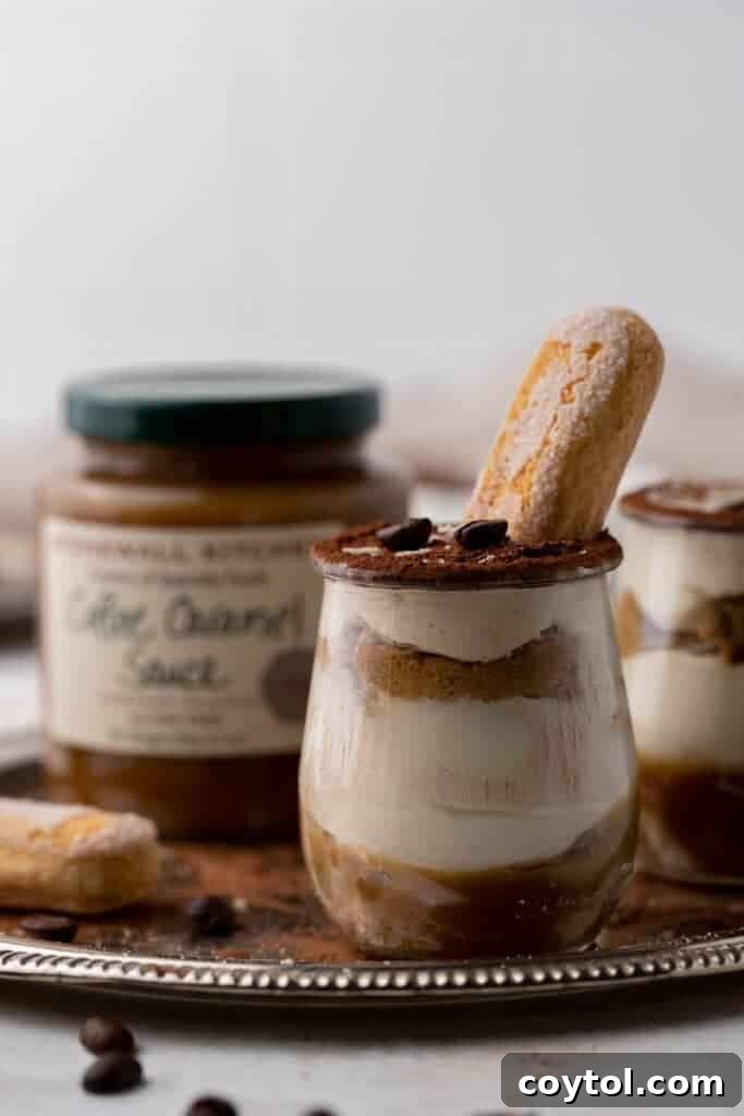 Lazy Caramel Macchiato Tiramisu Cups 2 Indulgent Lazy Girl Caramel Tiramisu Cups: A Caramel Macchiato Dessert