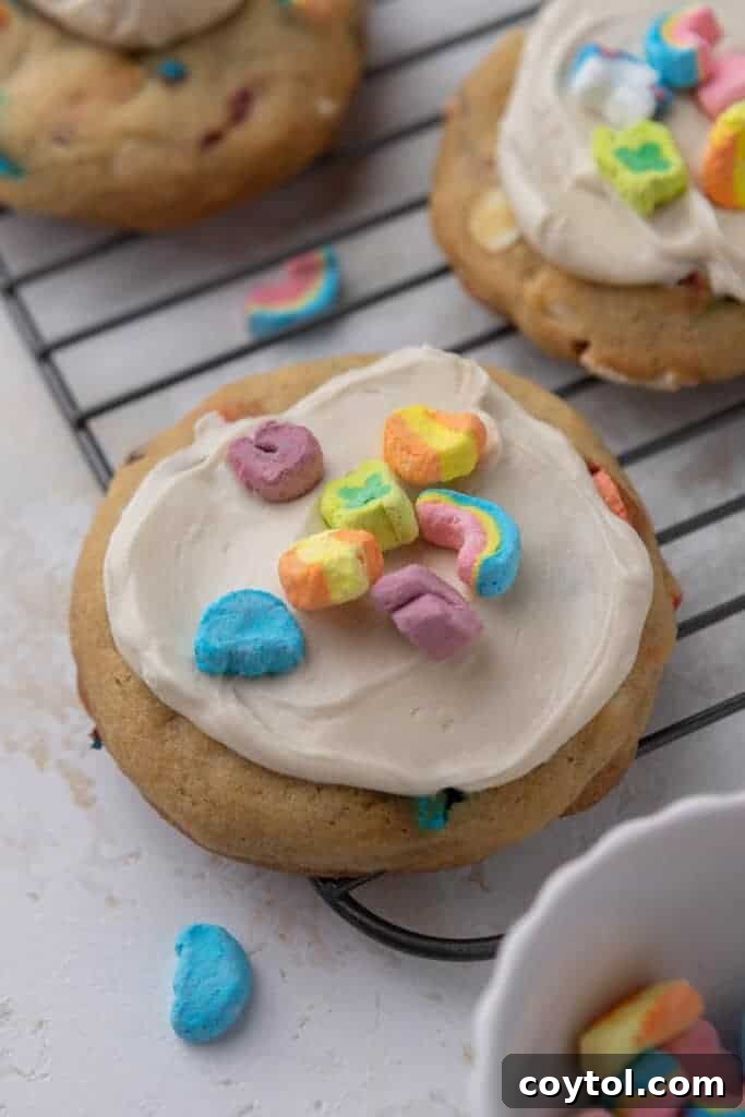 Crumbl frosted lucky charms cereal 