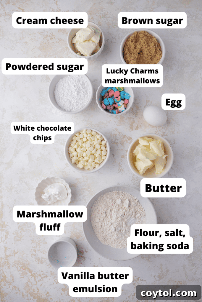 Frosted lucky charm cookie ingredients