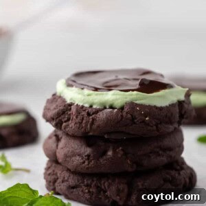 Crumbl mint brownie cookies