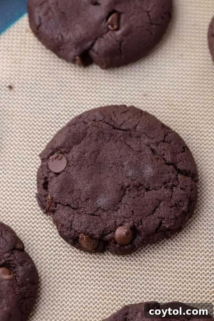 Crumbl chocolate brownie cookies