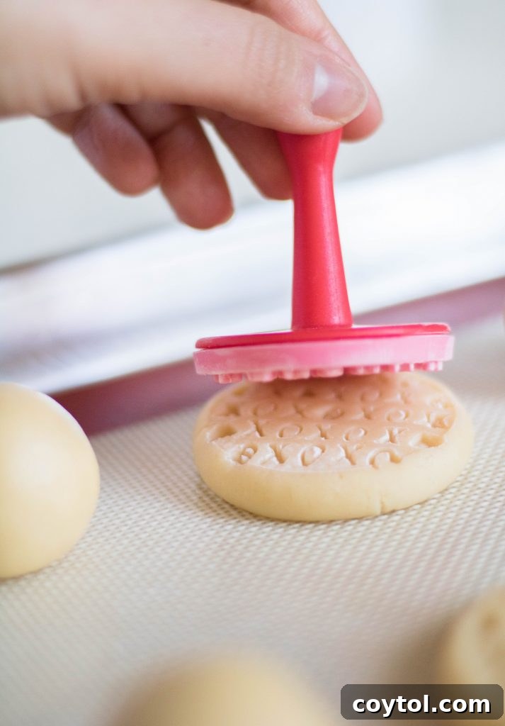 stamped shortbread cookies