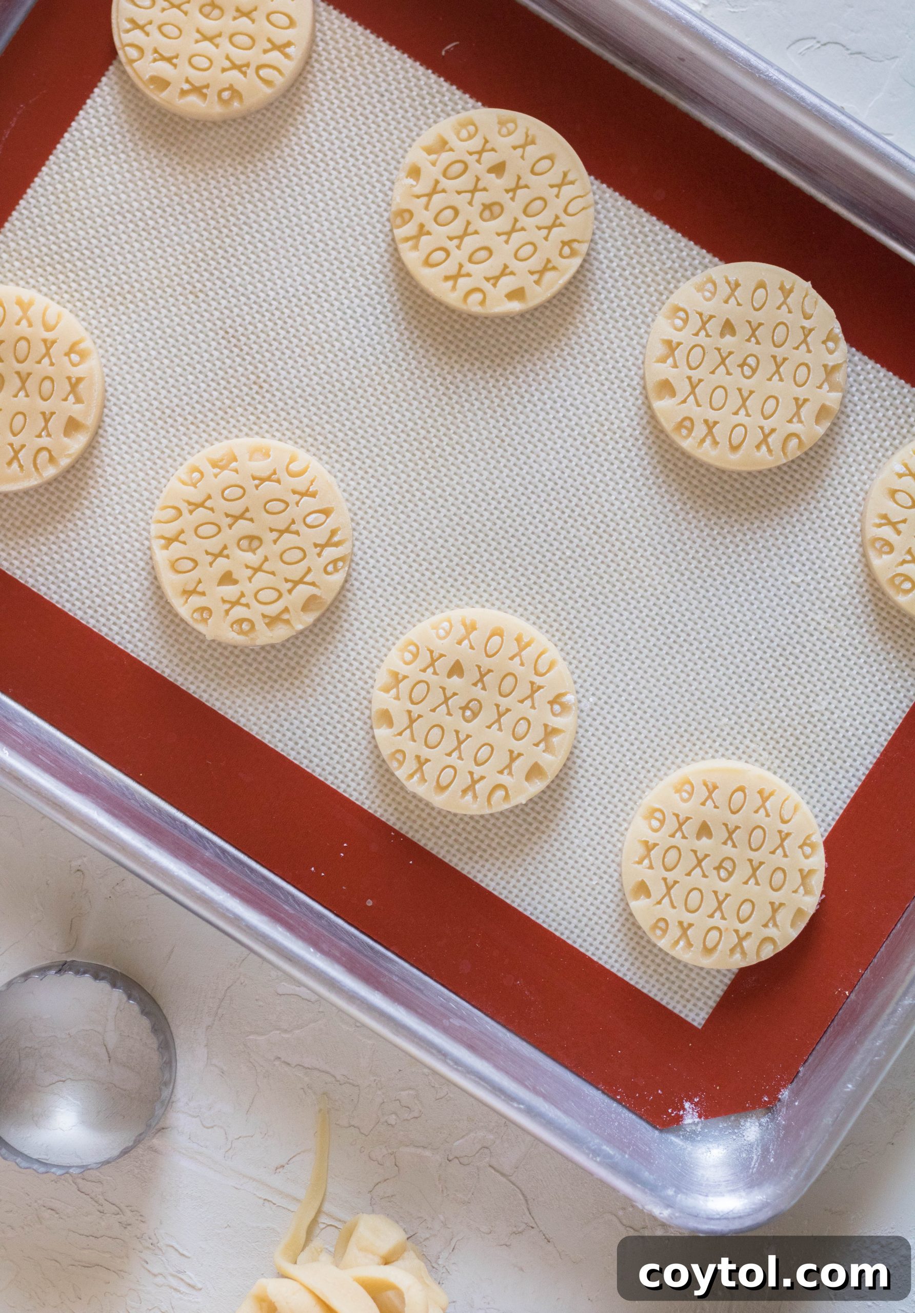 XOXO shortbread cookies