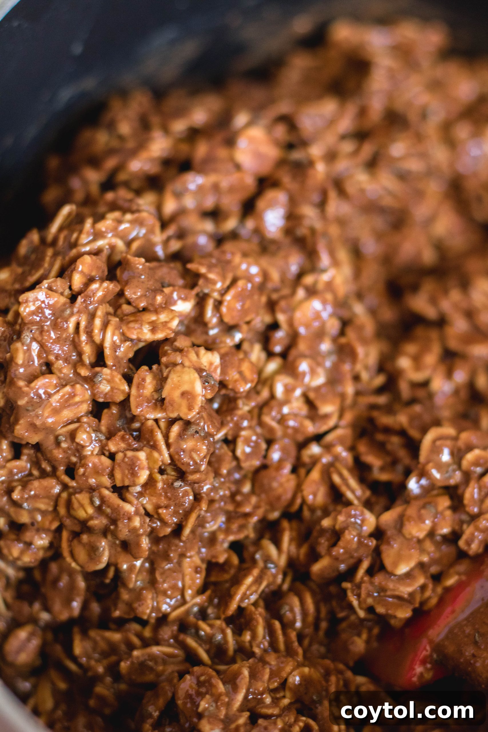 Heart-Healthy No-Bake Valentine's Delights 15 Healthy No Bake Cookies with peanut butter and chocolate mixture