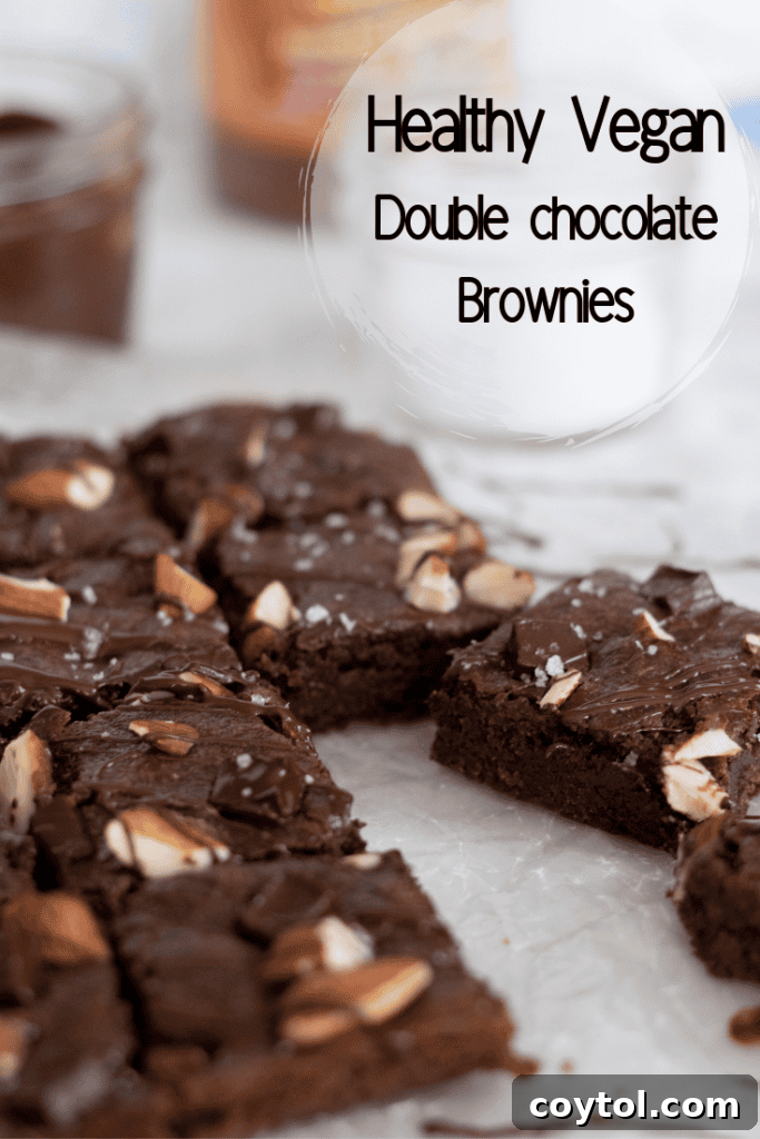 Heart-Healthy No-Bake Valentine's Delights 5 Healthy vegan double chocolate brownies Pinterest