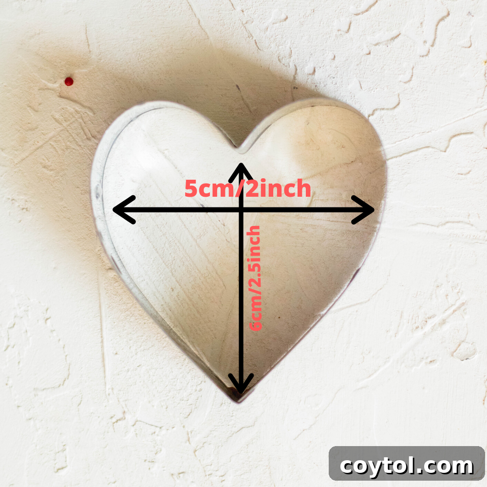 Heart-Healthy No-Bake Valentine's Delights 8 Healthy No Bake Cookies heart cookie cutter with the measurements