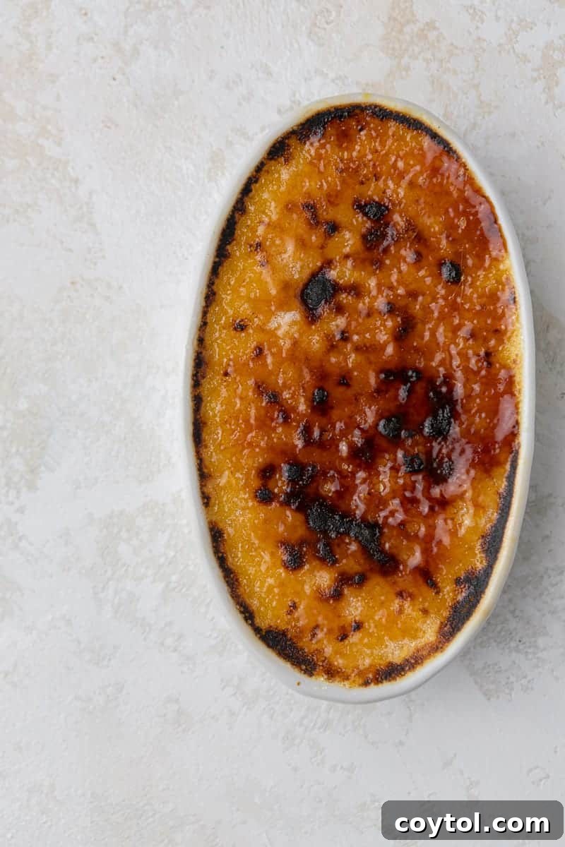 Effortless Indulgence: 3-Ingredient Creme Brulee & Ice Cream 12 Two 3-ingredient creme brulees, perfectly torched and ready to be served