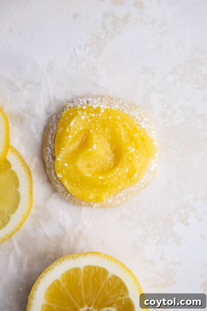 Zesty Chilled Lemon Bar Cookies 11 Mini lemon curd cookie, showing a smaller portion size