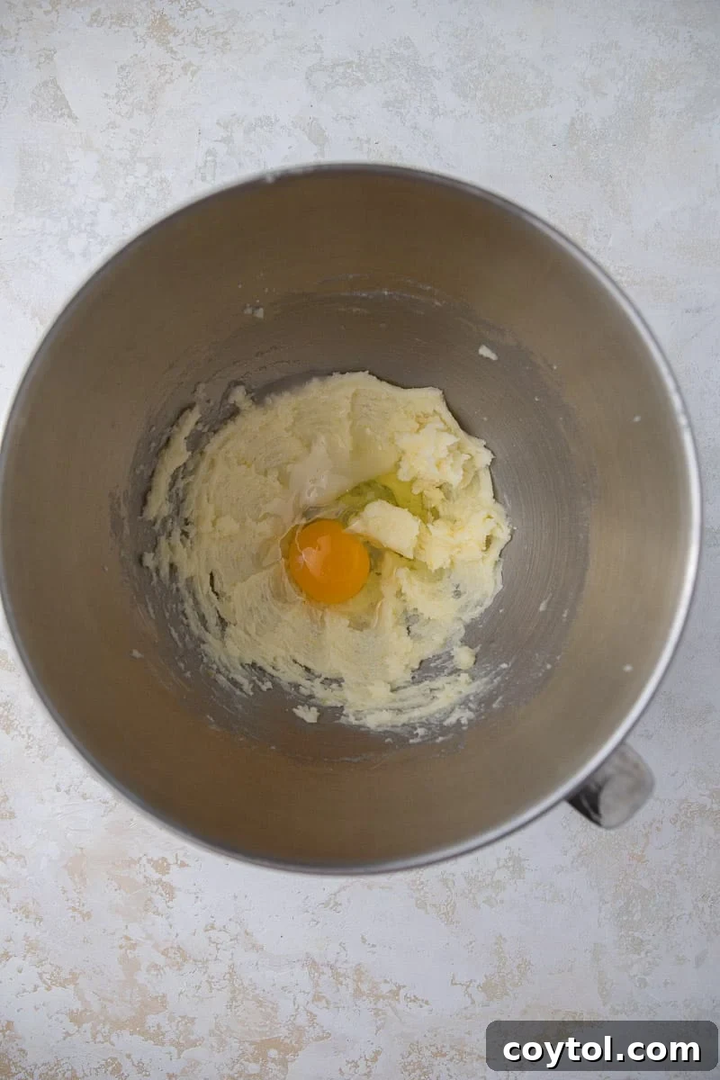 Zesty Chilled Lemon Bar Cookies 5 Creamed butter and sugar in a bowl