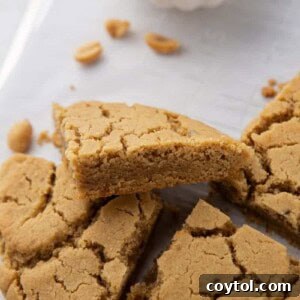 Peanut butter cookie for one cut in four