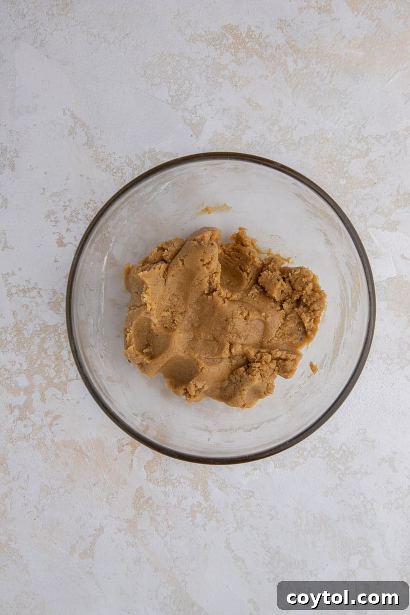Creamed butter and sugar in a mixing bowl