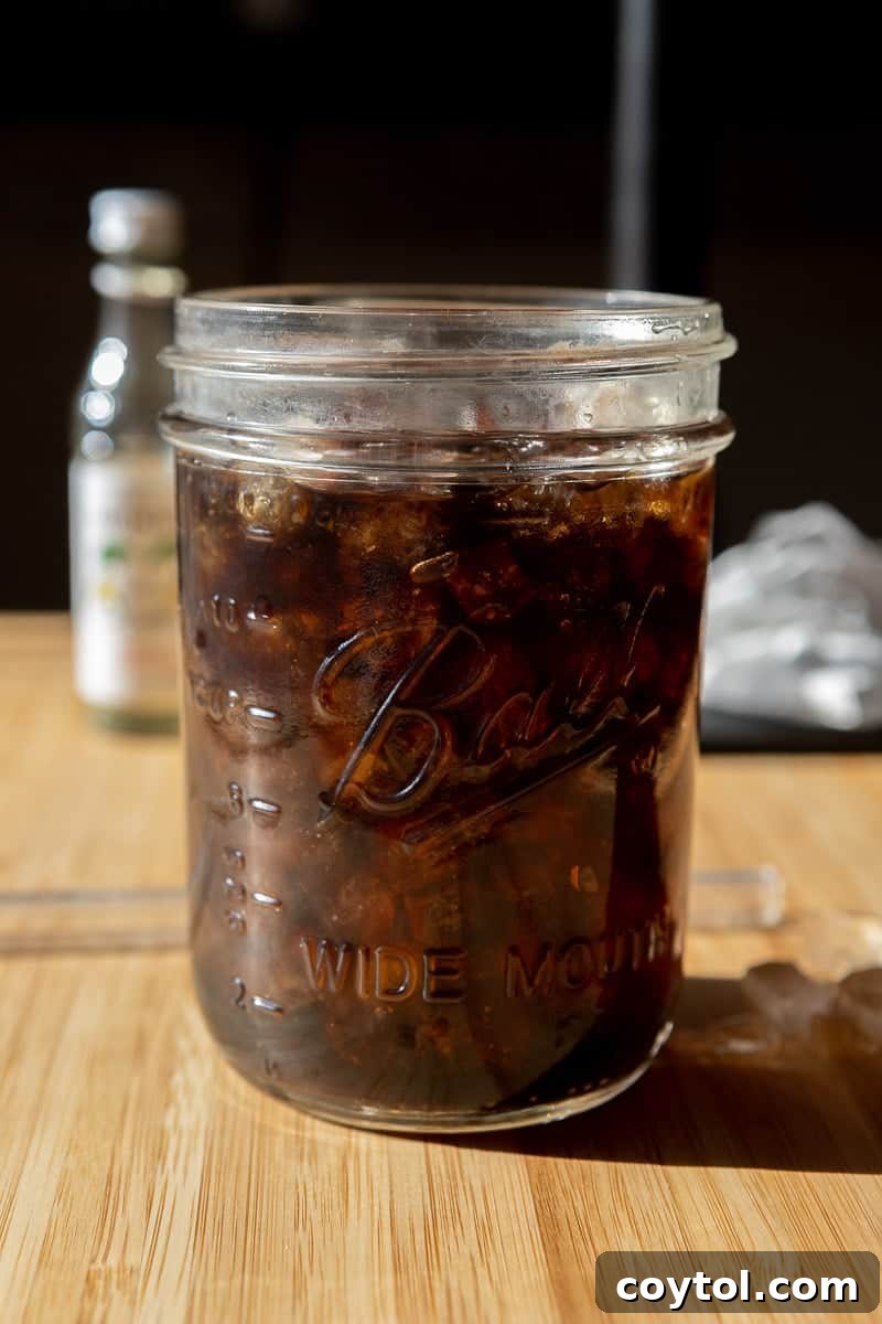 Cold brew in a glass