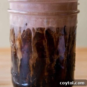 Close up of Starbucks chocolate cream cold brew