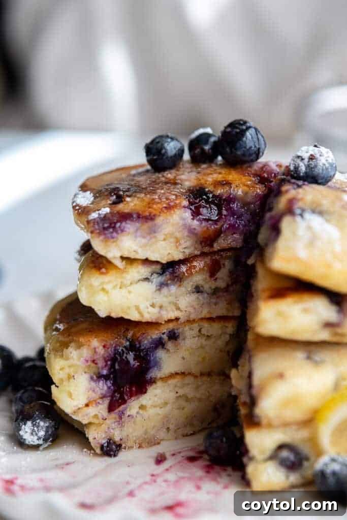 Thick layered pancake stack ready for serving or storage