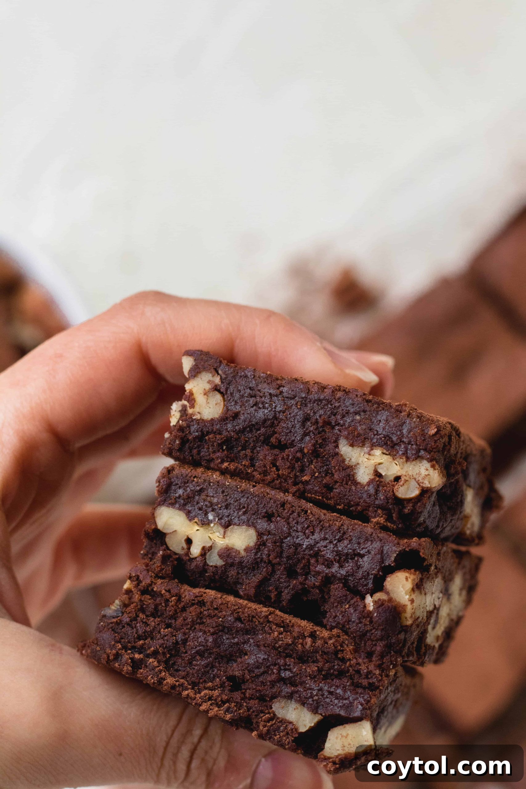 Chewy fudgy brownies without cocoa powder