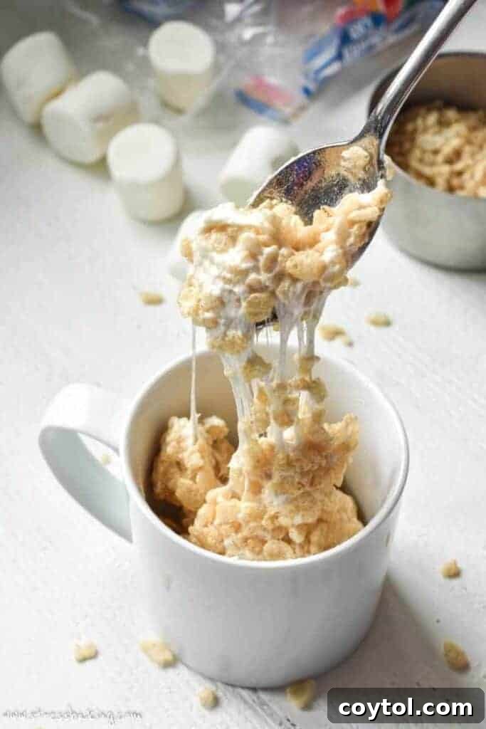 Single serve rice krispy treats, easy microwave recipe