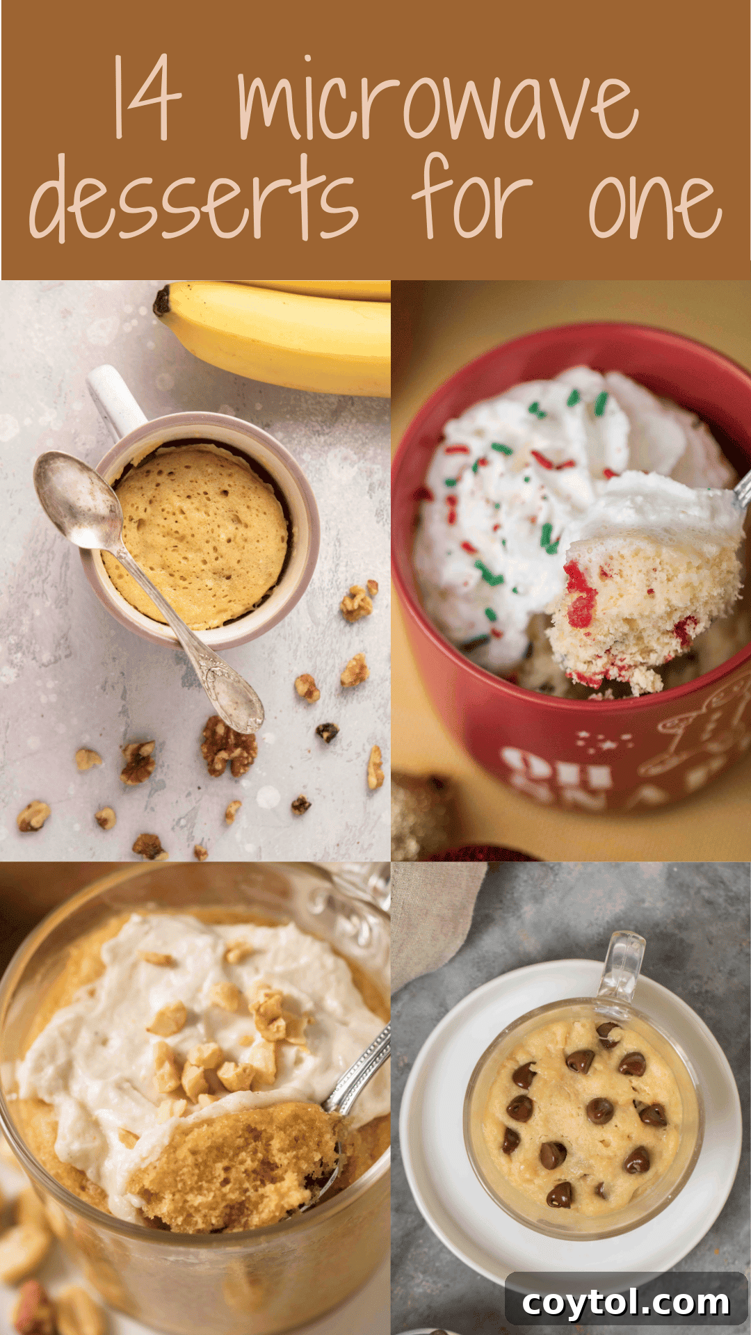 Microwave Desserts for One - Pin image 1