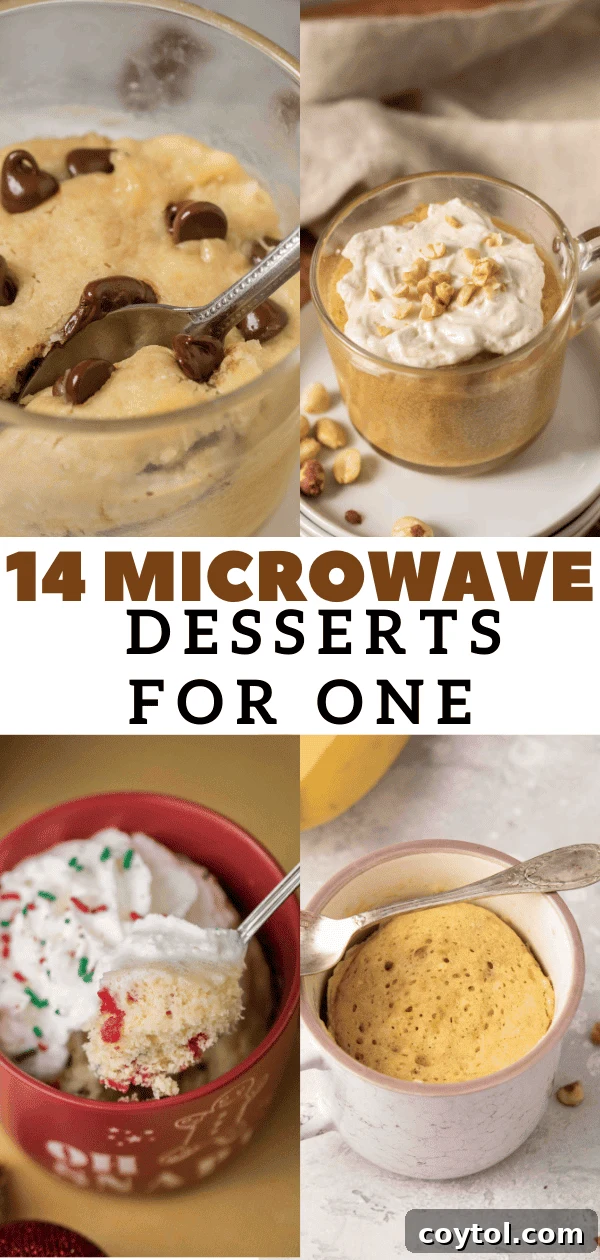 Quick Single Serve Microwave Treats - Pin image 2
