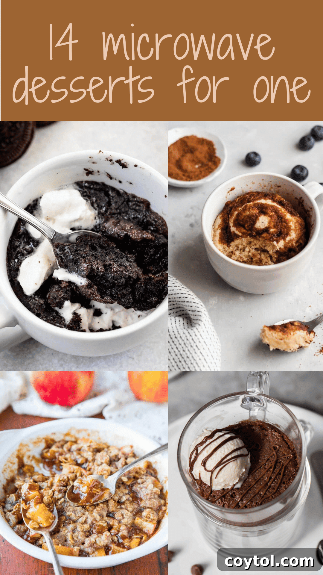 Easy Mug Cake Recipes - Pin image 3