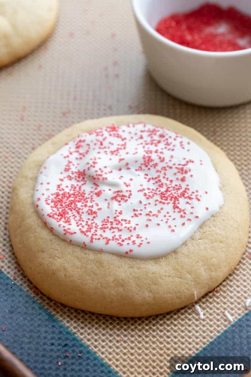 Finished strawberry pop tart cookies with sprinkles