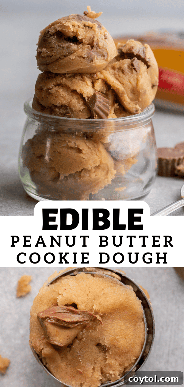 Edible peanut butter cookie dough for a delicious treat