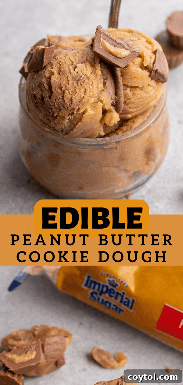 Edible peanut butter cookie dough with Reese's
