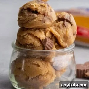Edible peanut butter cookie dough