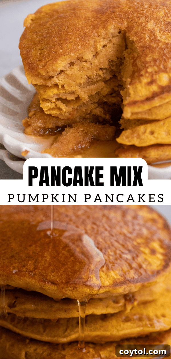 Pinterest graphic: Best easy pumpkin pancake recipe – a simple way to enjoy fall flavors with minimal effort.