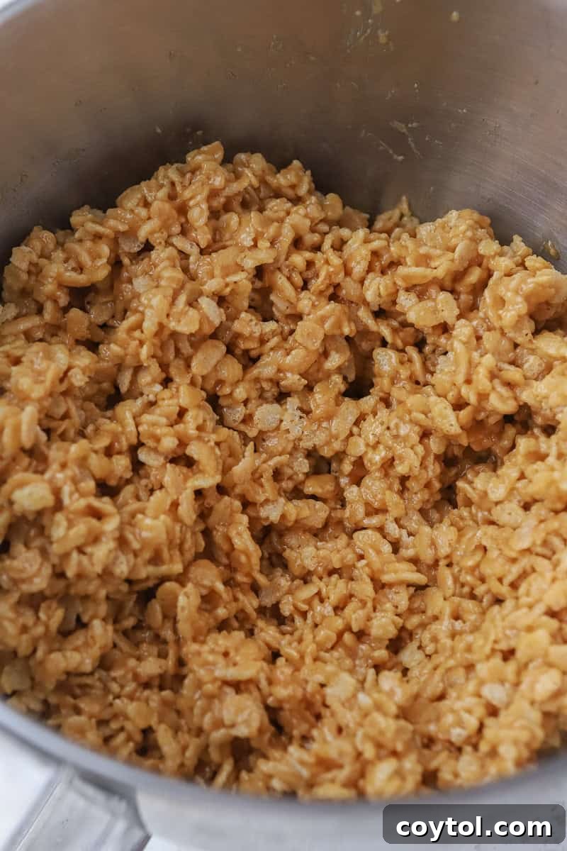 Irresistible Scotcharoos: The Perfect No-Bake Treat 7 Rice krispies in a bowl