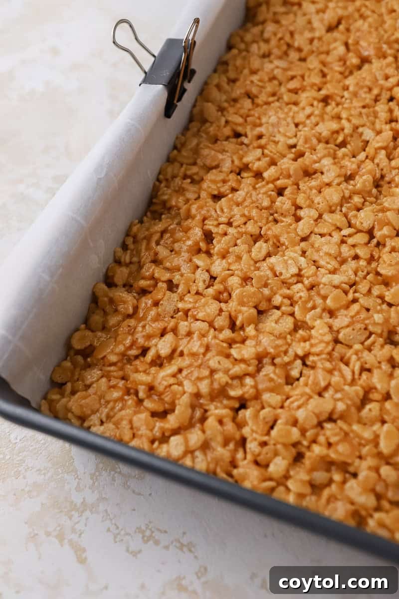 Irresistible Scotcharoos: The Perfect No-Bake Treat 8 Rice krispies in a bowl
