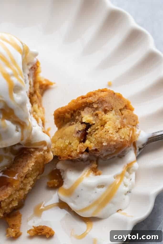 Bite of pumpkin crack cake
