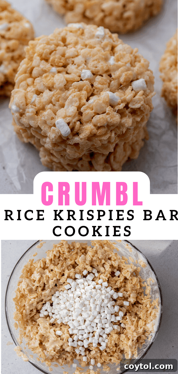 Crumbl-Style No-Bake Rice Krispies Treats 16 Crumbl Rice Krispies bar cookies