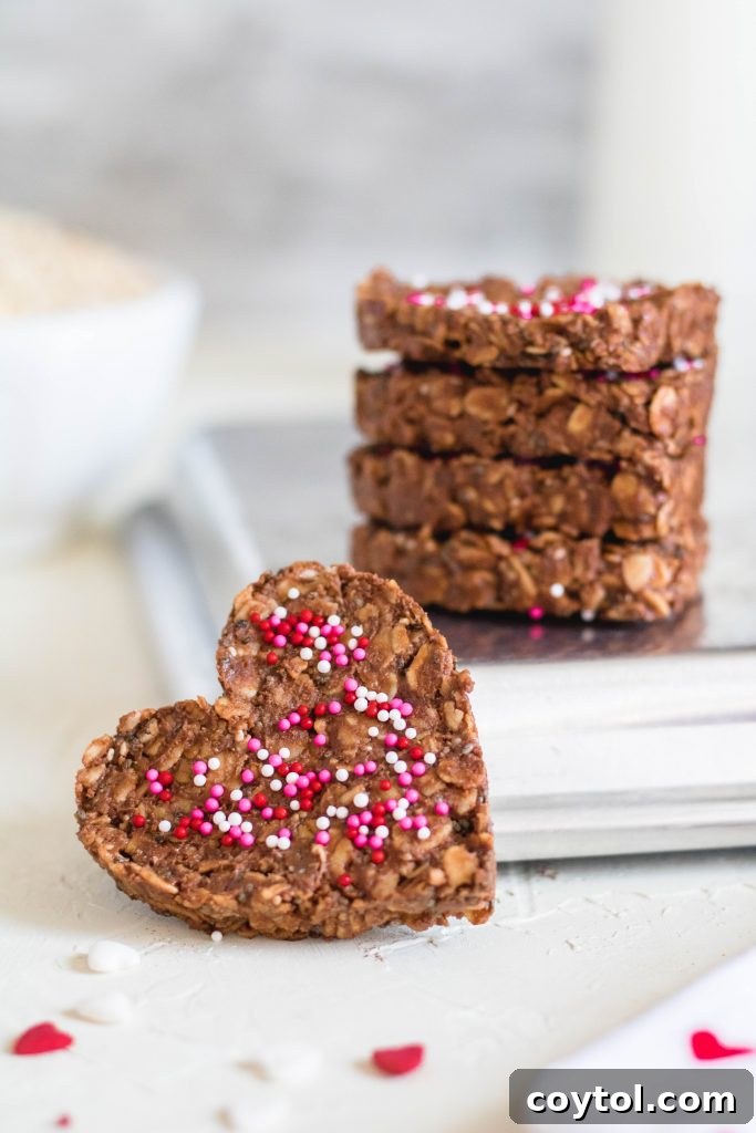 Healthy no bake valentine's day cookies