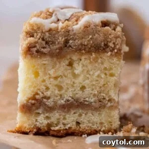 Close up of coffee cake