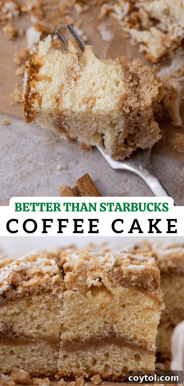 Pinterest photo of coffee cake slice