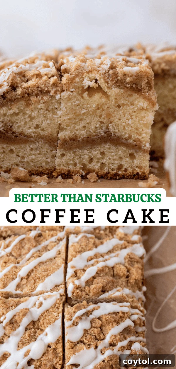 Pinterest photo of entire coffee cake