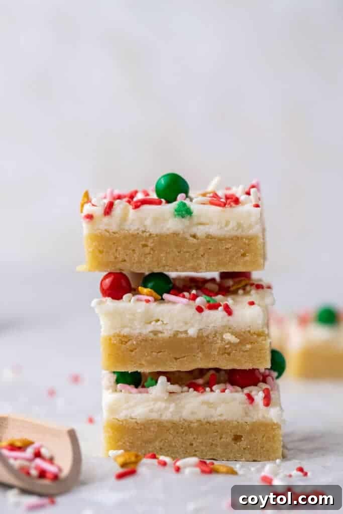 Christmas sugar cookie bars