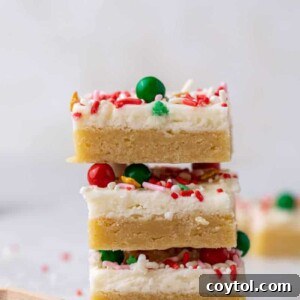 Christmas sugar cookie bars