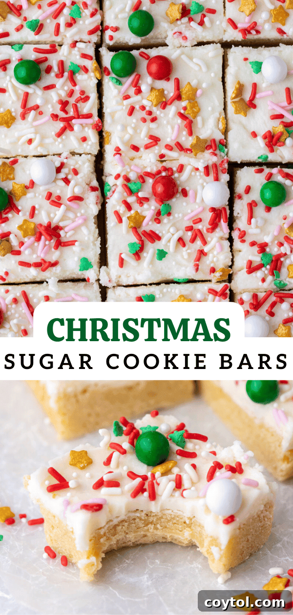 Christmas sugar cookie bars