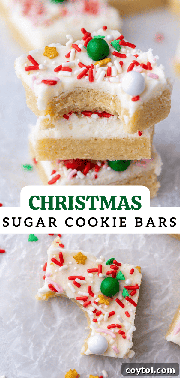 Christmas sugar cookie bars