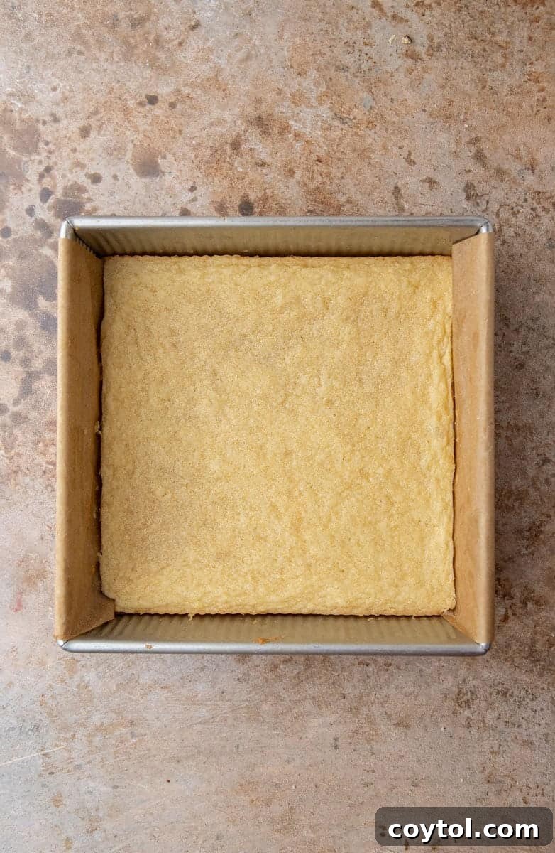 Sugar cookie bars in a pan