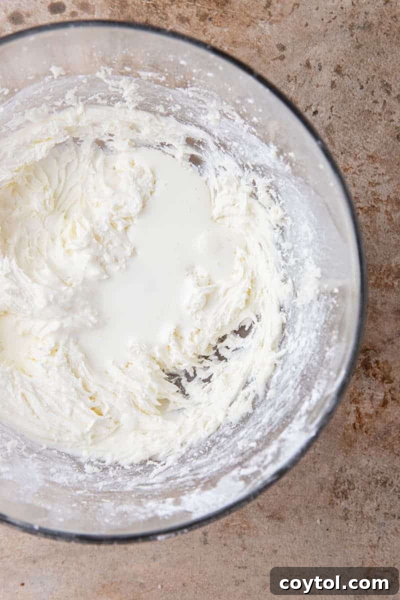 Buttercream in a bowl
