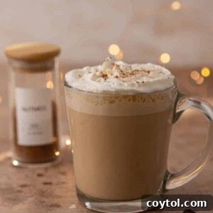 Extra creamy eggnog latte