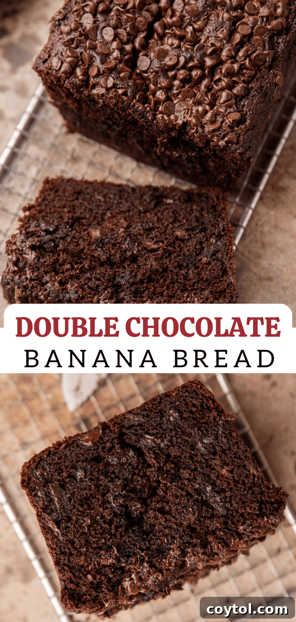 Decadent Double Chocolate Banana Loaf 14 Double chocolate banana bread