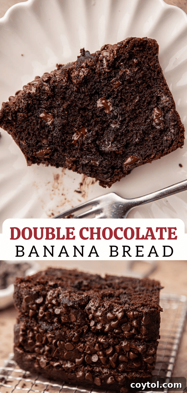Decadent Double Chocolate Banana Loaf 15 Double chocolate banana bread