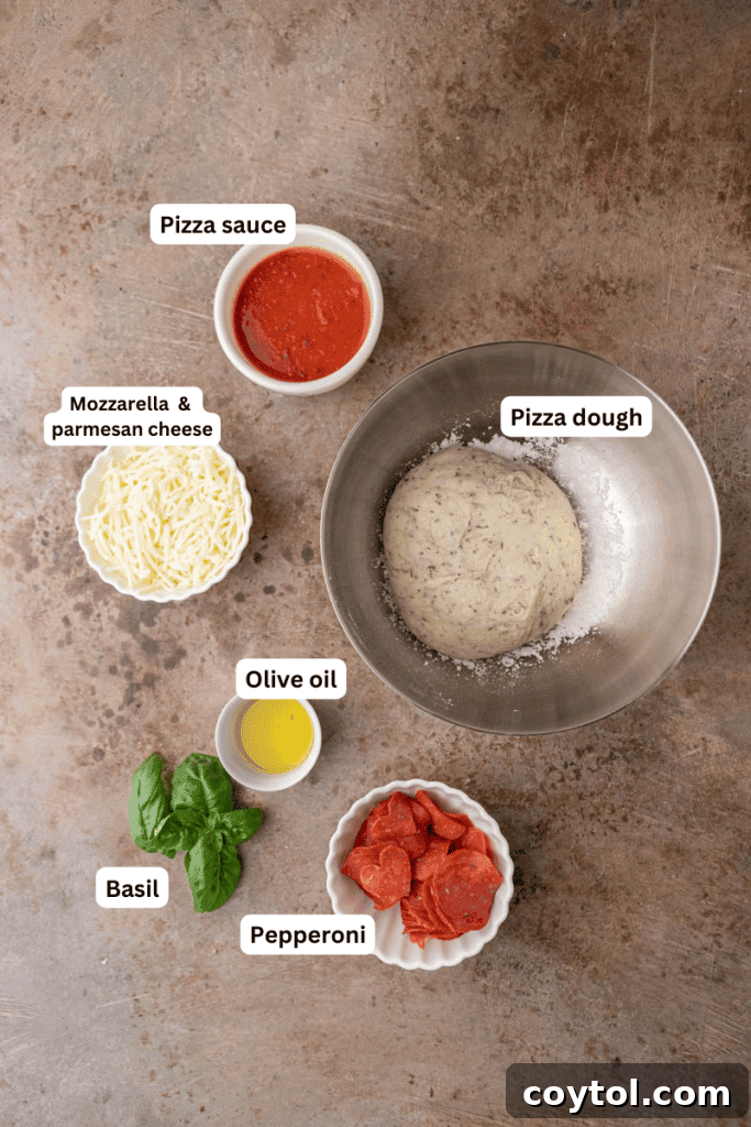 Love-Struck Pizza: Valentine's Heart Recipe 3 ingredients on the counter