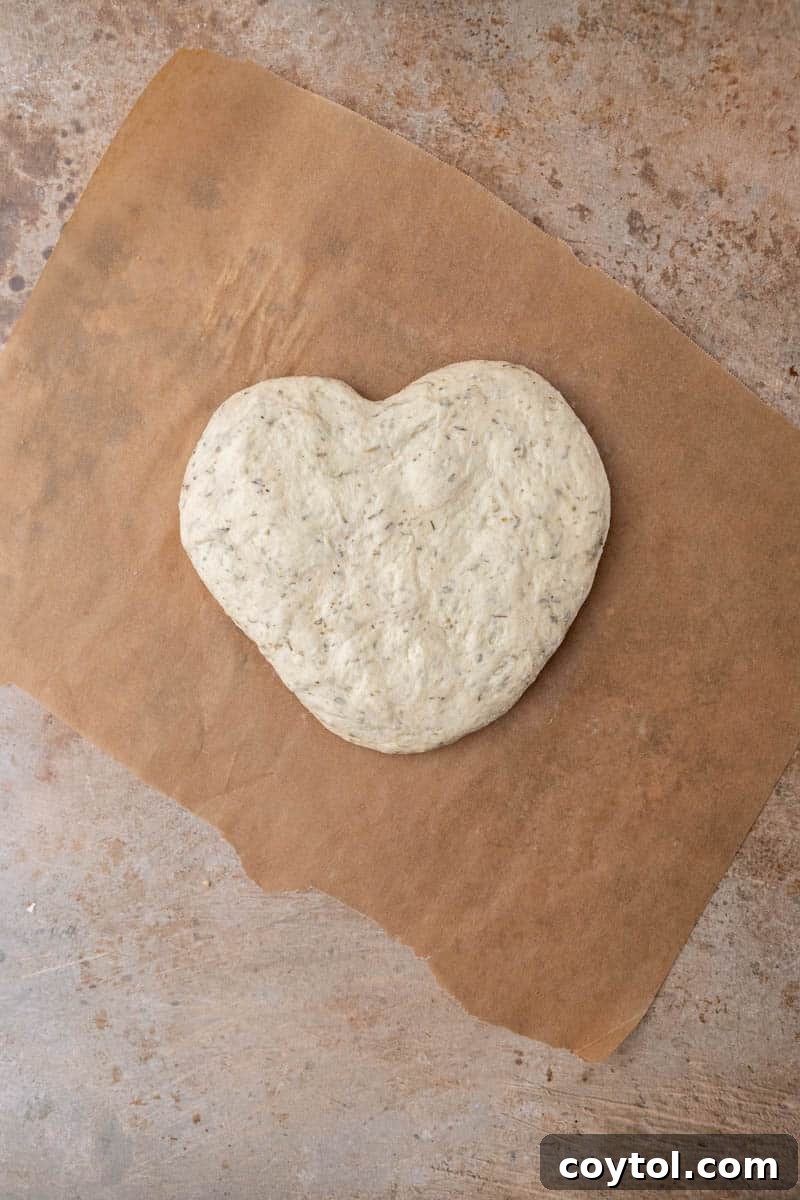 Love-Struck Pizza: Valentine's Heart Recipe 5 Pizza dough in heart shape