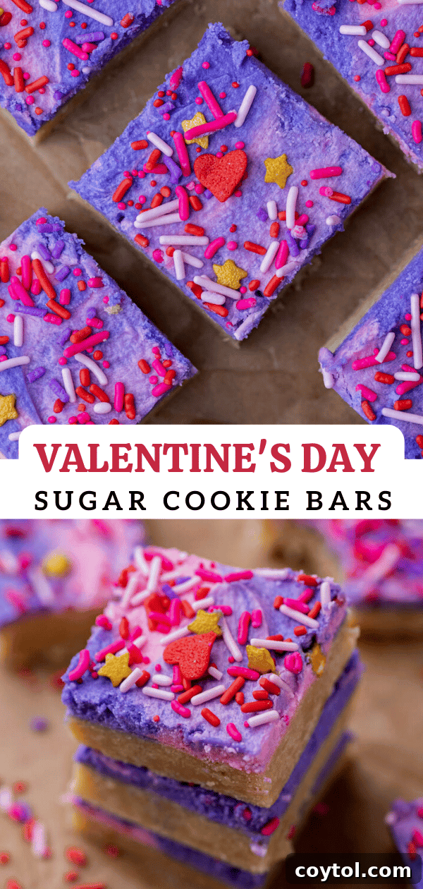 Assortment of Valentine's day sugar cookie bars on a white plate