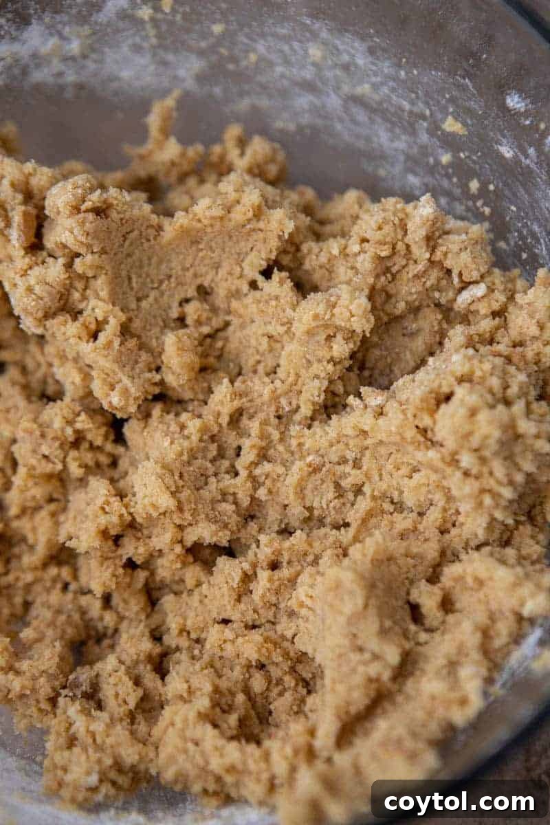 Divine Crumbl Lemon Cheesecake Cookies 6 Finished cookie dough for lemon cheesecake cookies in a mixing bowl, perfectly combined and ready to be scooped.